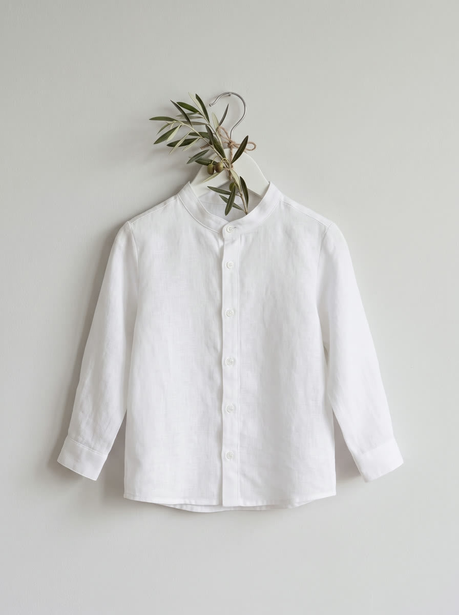 Tristan camisa lisa blanca