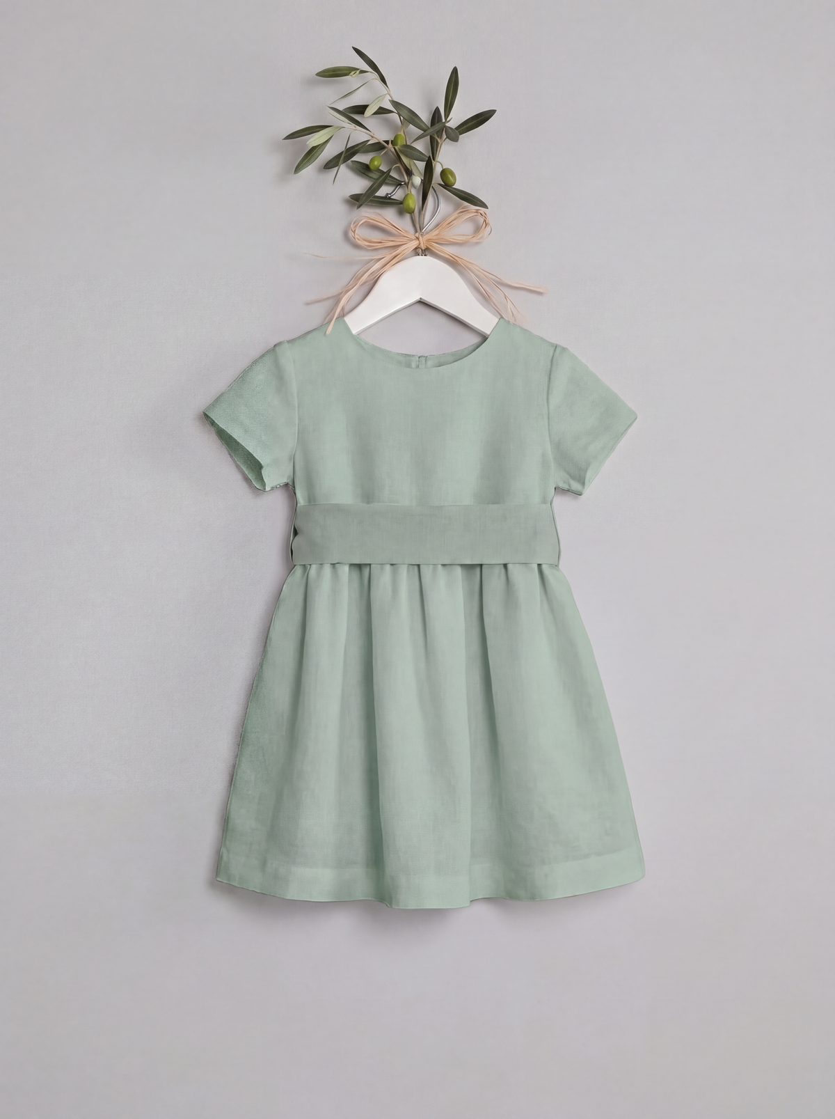 Julieta vestido lino mint
