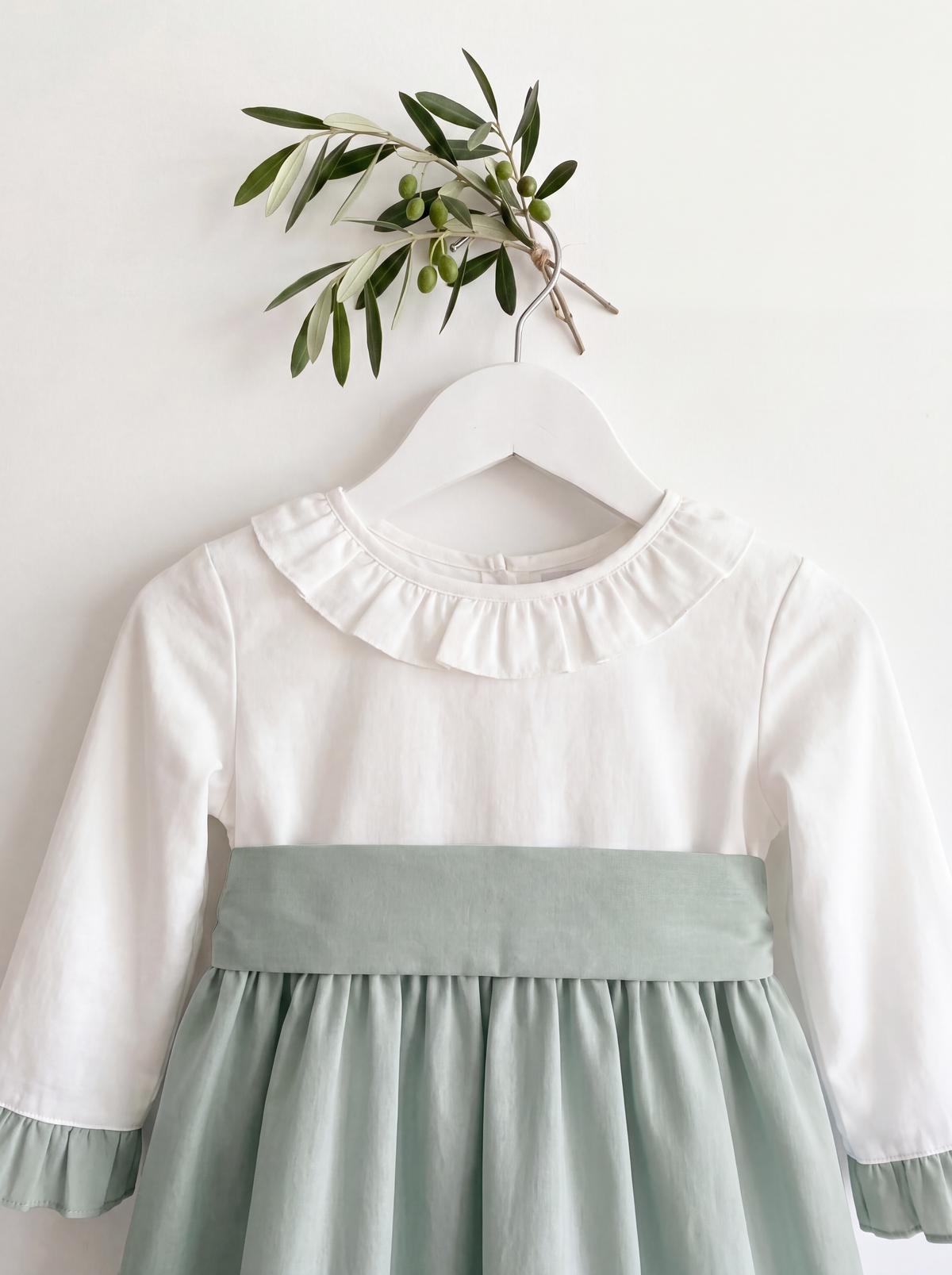 Carlota vestido volante mint